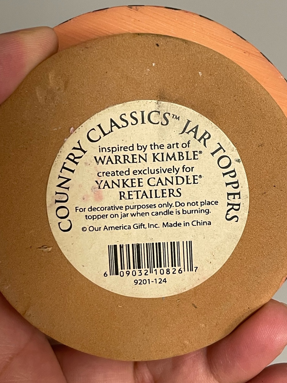 Yankee Candle Warren Kimble Country Creations vintage Y2K candle topper cow - Picture 4 of 4